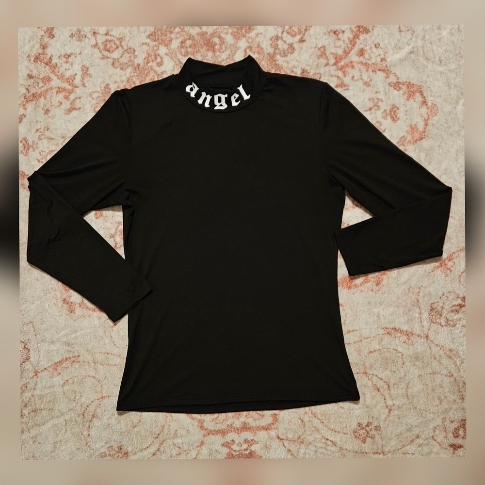 Long Sleeve 'Angel' Mock-neck Top